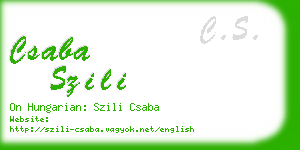 csaba szili business card